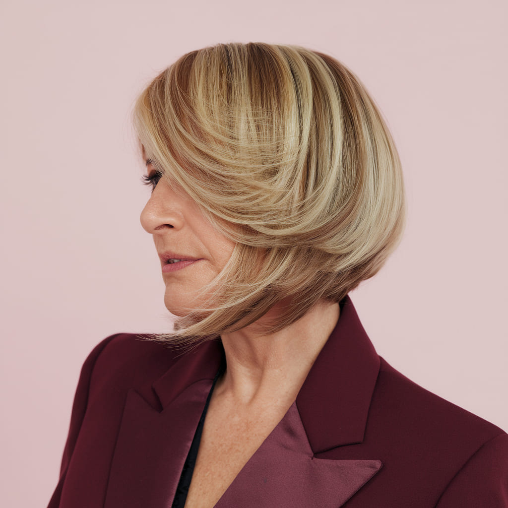 Asymmetrical Bob with Stacked Layers