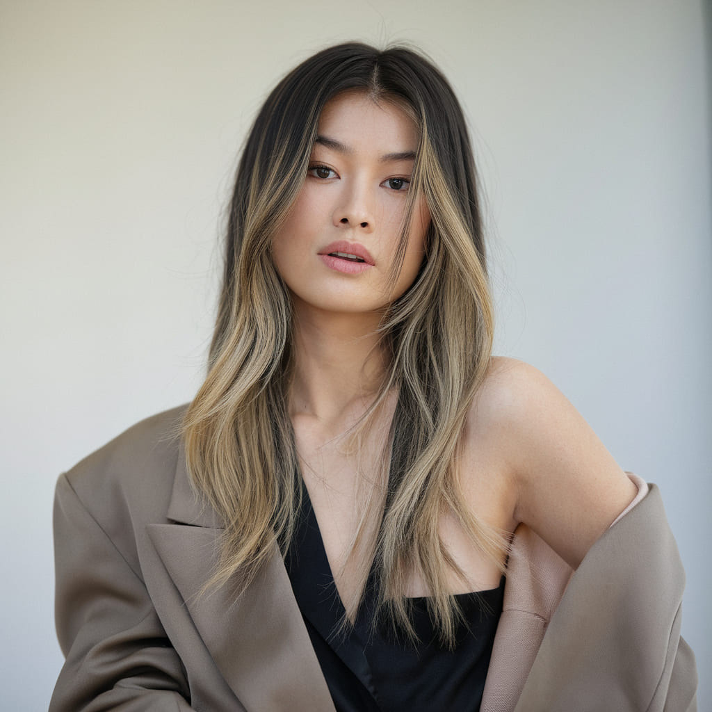 Long Layered Haircut with Beachy Waves