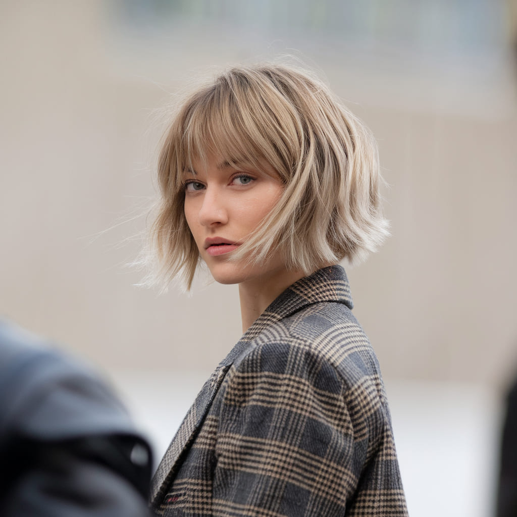 Carefree Short Shag with Light Fringe