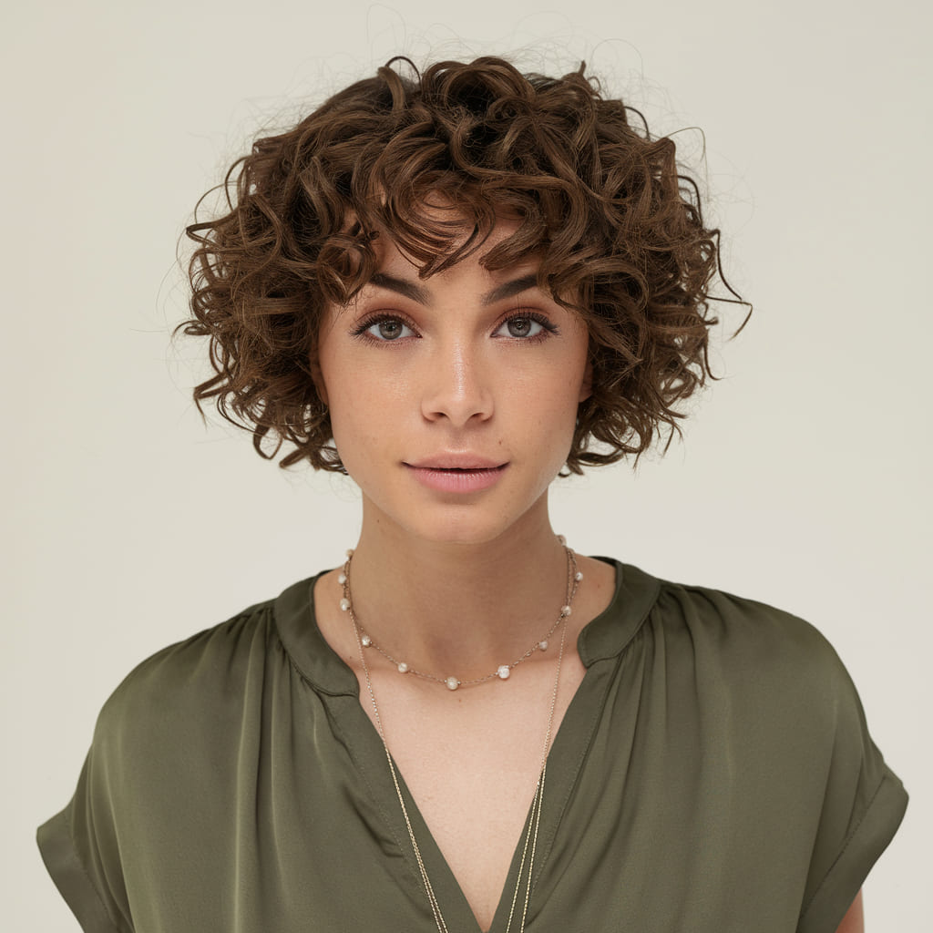 Curly Short Crop with Defined Coils