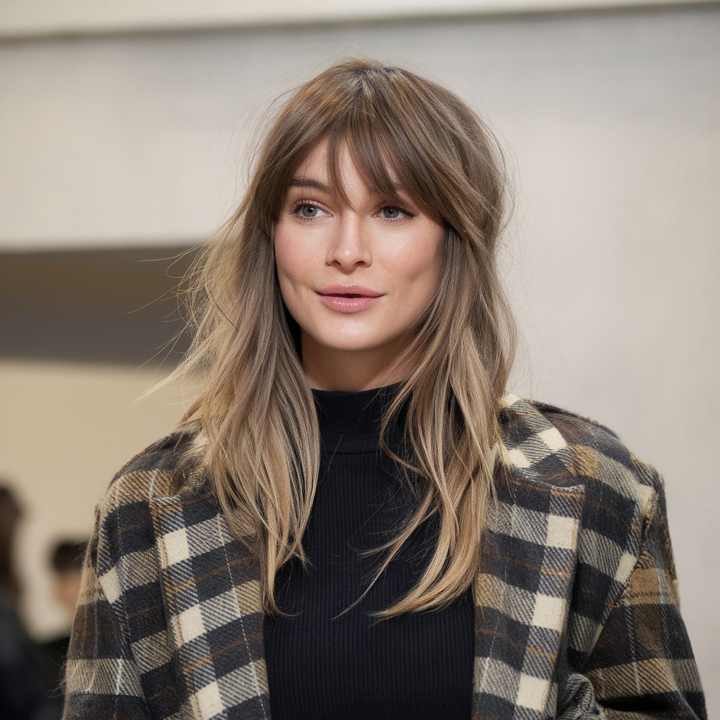 Long Layers with Wispy Bangs