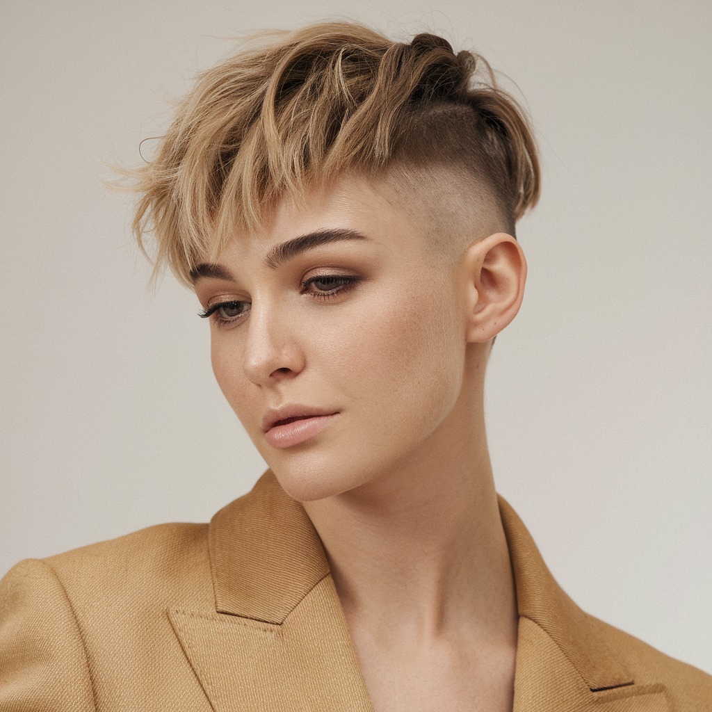 Pixie Cut with a Shaved Side