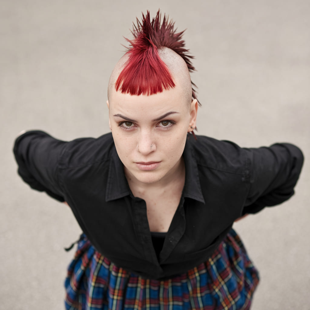 Punk Mohawk with Spiked Fringe