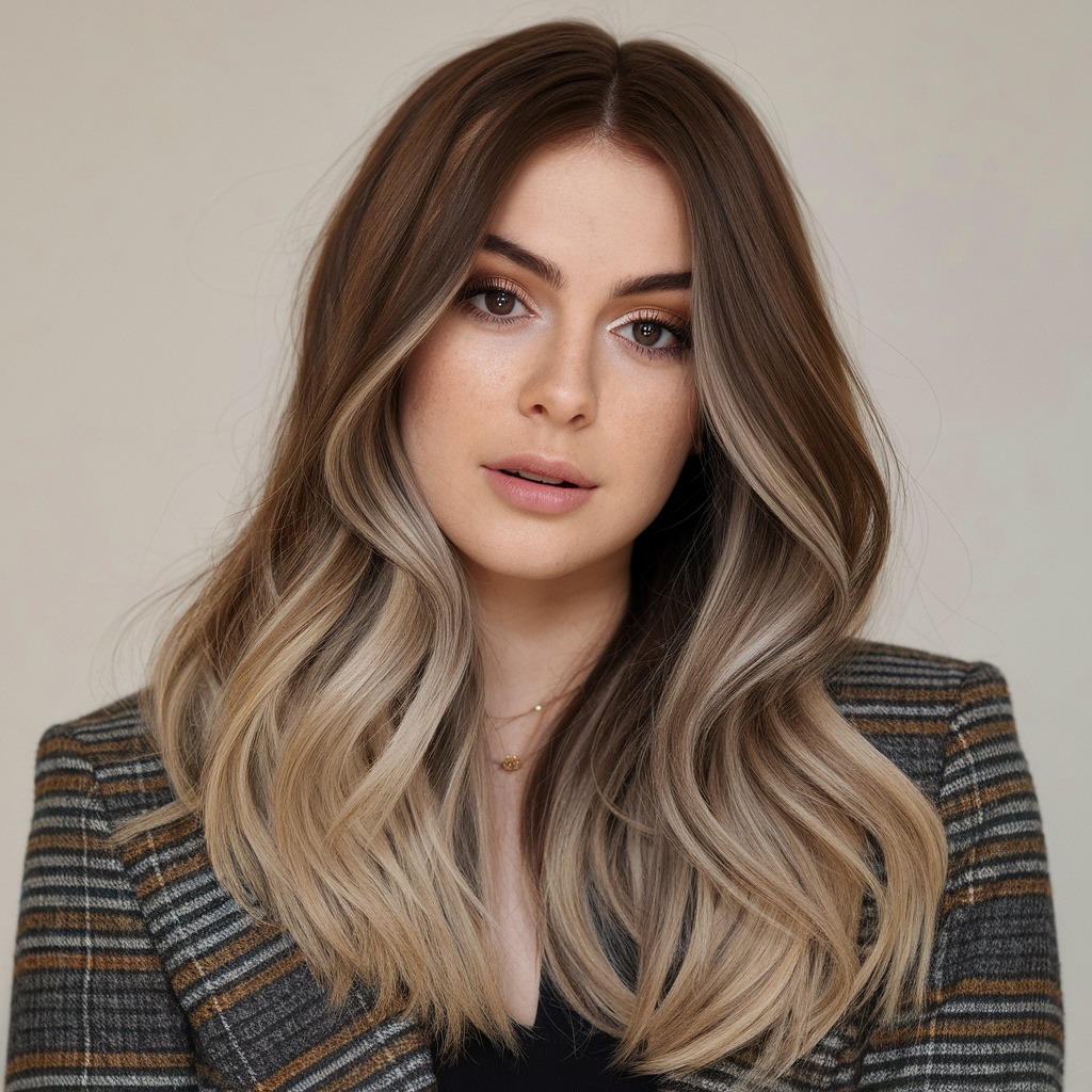 Brunette with Ash Brown Ombre