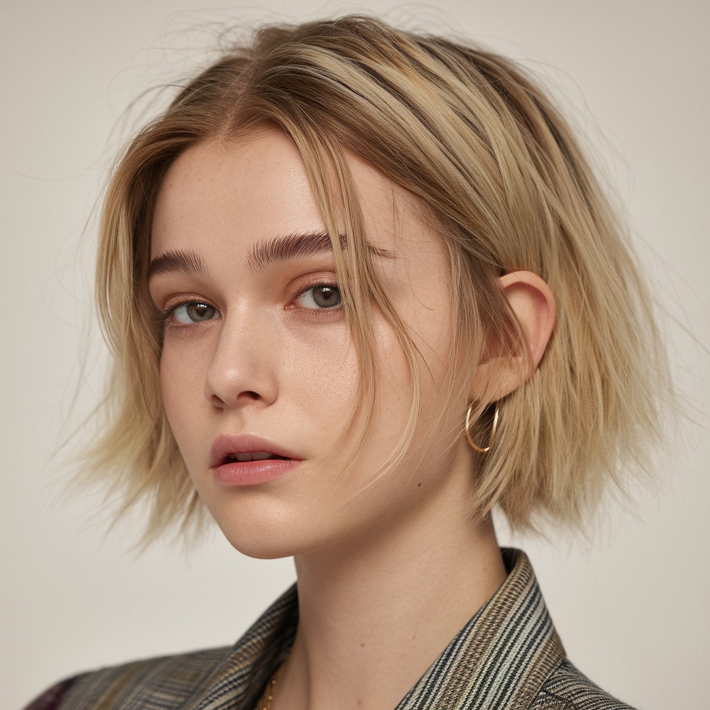 Messy Bob with Root-Lifting Powder