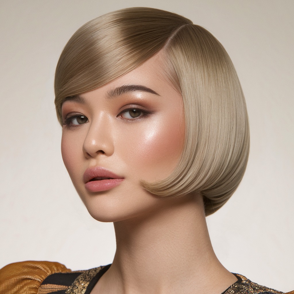 Sleek Short Crop with Side Part